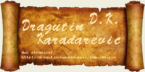Dragutin Karadarević vizit kartica